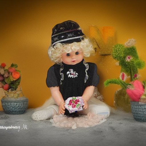 Кукла мягкая КОКО, черная Kiddy Love