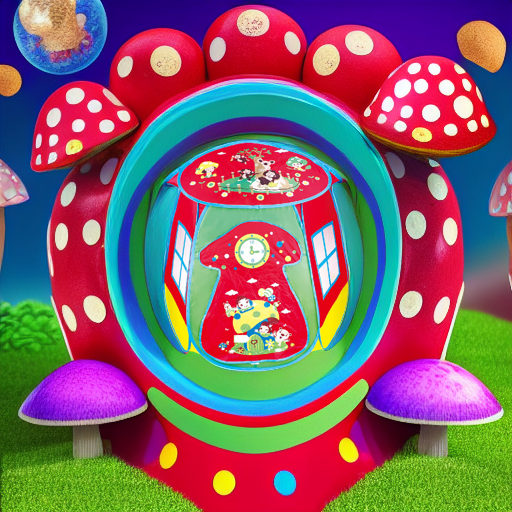 Игровой домик Грибок с шариками