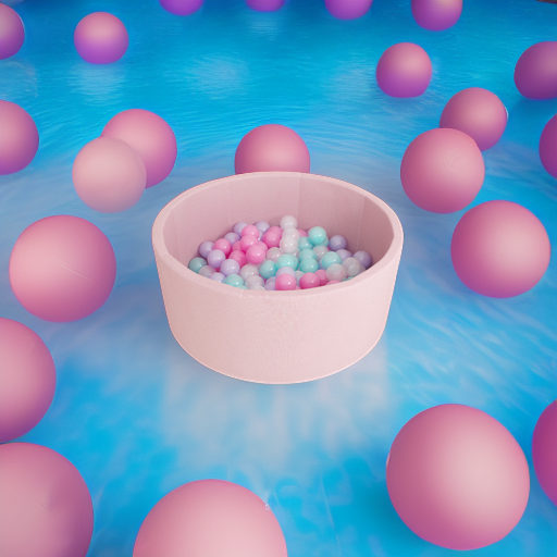 Сухой бассейн с шариками Зефир (розовый с розовыми шариками)