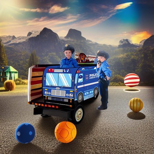 Игровой домик Полицейский фургон с шариками