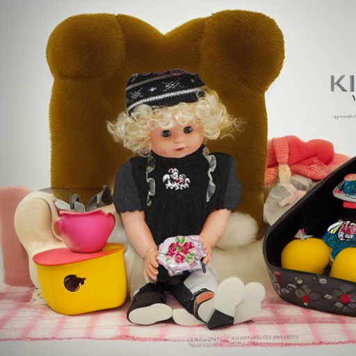 Кукла мягкая КОКО, черная Kiddy Love