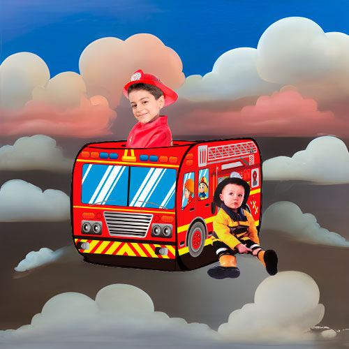 Игровой домик Пожарный фургон с шариками