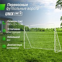 Ворота футбольные UNIX Line стальные 188x124 см переносные Ворота футбольные UNIX Line стальные 188x124 см переносные