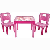 Набор из стола и стульчика Pilsan розовый