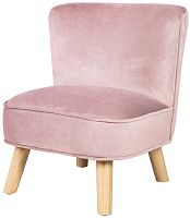 Детское велюровое кресло Lil Sofa розовое Roba