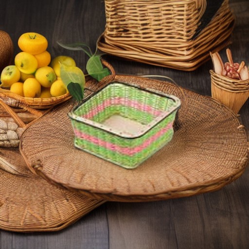 Корзинка из ротанга большая КВАДРАТНАЯ (набор N 9) Каррас