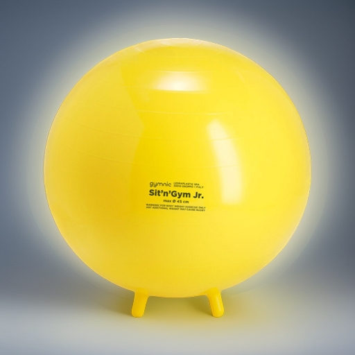 Мяч для фитнеса с ножками Sit n Gym Jr. желтый 45 см Ledraplastic