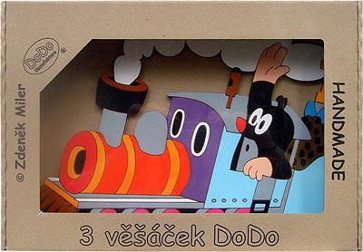 Вешалка настенная КРОТ НА ПАРОВОЗИКЕ, 3 крючка Pomy Toys