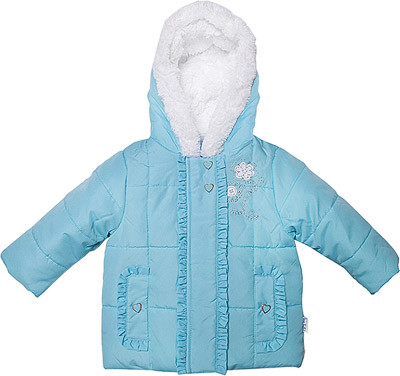 Куртка утепленная с вышивкой (голубая), 3 года Bon Bebe
