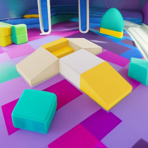Мягкие игровые блоки Звездолет Pastel Romana