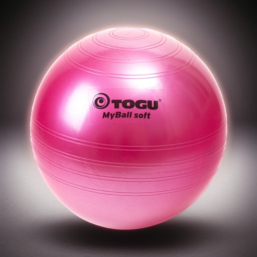 Гимнастический мяч TOGU My Ball Soft 65 см красный перламутровый