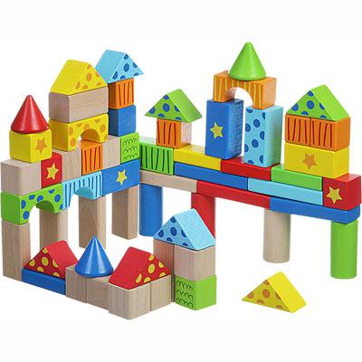 Кубики деревянные, 60 штук Bondibon