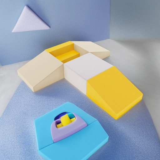 Мягкие игровые блоки Звездолет Pastel Romana