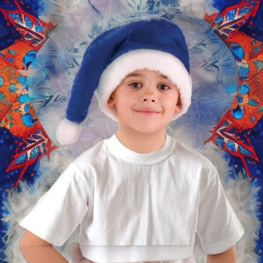 Колпак новогодний синий, р.52 Батик