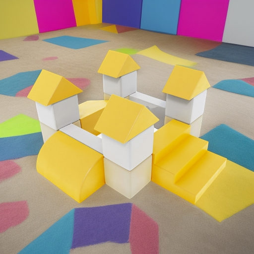 Мягкие игровые блоки Форт Pastel Romana