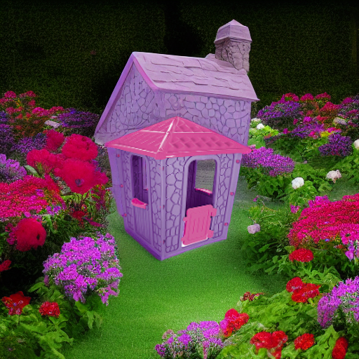Игровой домик STONE HOUSE Pilsan розово-фиолетовый