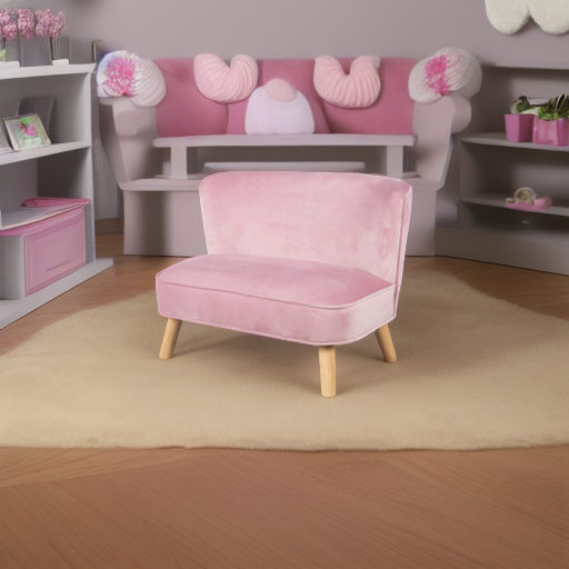 Детский велюровый диван Lil Sofa розовый Roba