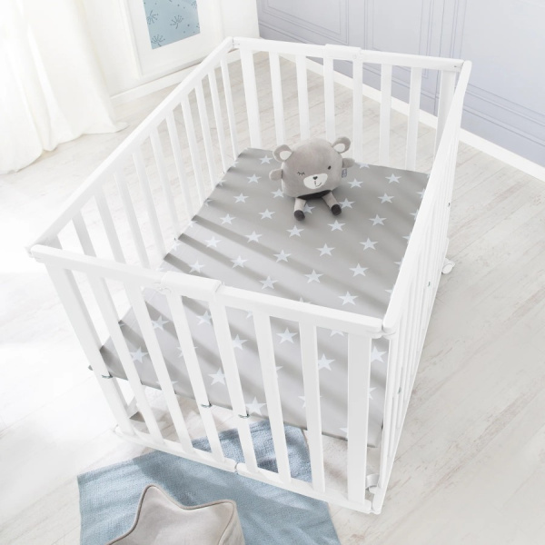 Детский складной манеж 74х100 см Foldable playpen белый Roba