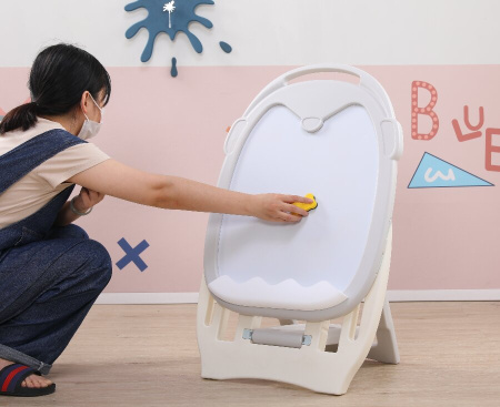 Развивающий детский мольберт UNIX Kids серый