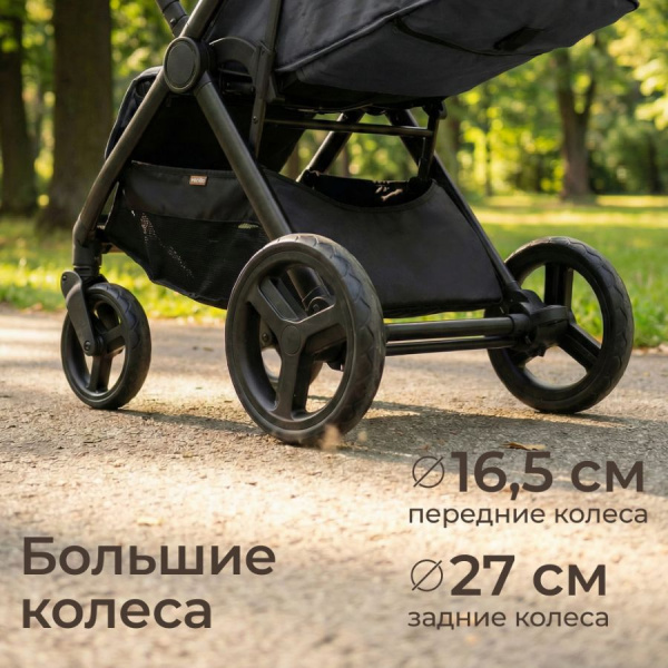Коляска прогулочная UNIX Kids Vento Венто темно-серая