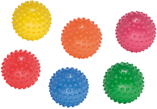 Мячи мягкие массажные Easy Grip Set 10 см, 6 штук Ledraplastic