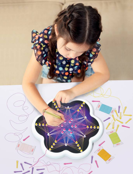 Мозаика-шнуровка Creativo String Art Мандала Quercetti