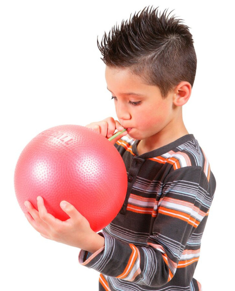 Мяч легкий OVER BALL 23 см красный Ledraplastic