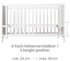 Многофункциональная детская кровать Hamburg 60х120 см белая Roba