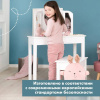 Детское трюмо с табуретом белое Roba