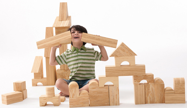 Конструктор крупногабаритный SOFT EVA WOODY BLOCK, 56 элементов (толщина 8 см) Weplay