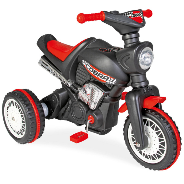 Педальный мотоцикл Cobra Black черный Pilsan