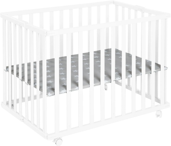 Детский складной манеж 74х100 см Foldable playpen белый Roba