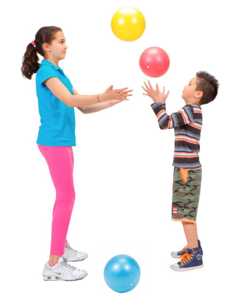 Мяч легкий OVER BALL 23 см красный Ledraplastic