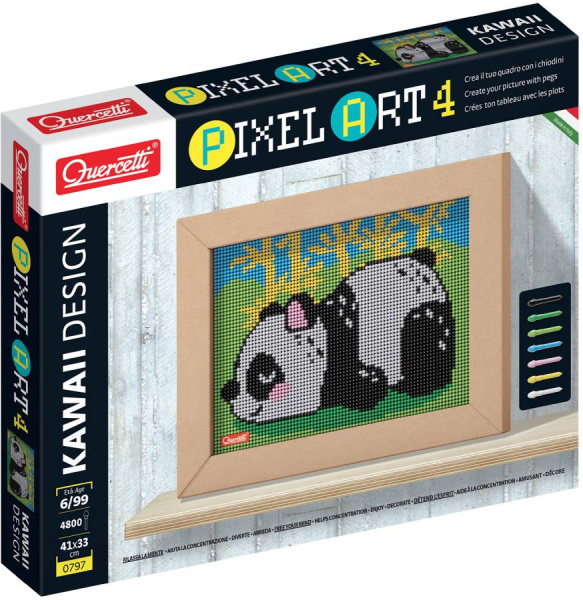 Мозаика Pixel Art Kawaii Панда 4800 деталей Quercetti