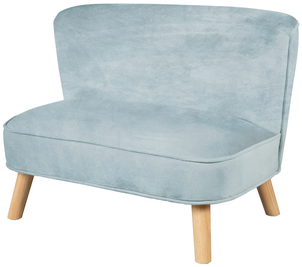 Детский велюровый диван Lil Sofa голубой Roba