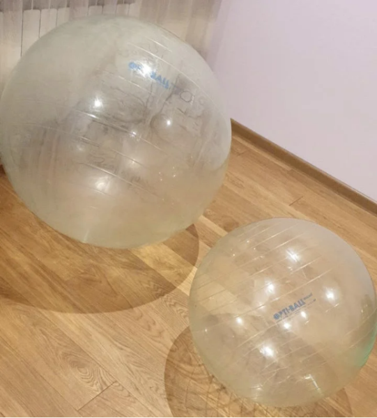 Мяч для фитнеса Opti Ball прозрачный 95 см Ledraplastic