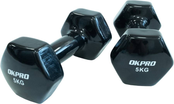 Гантель виниловая 5 кг для групповых программ OKPRO