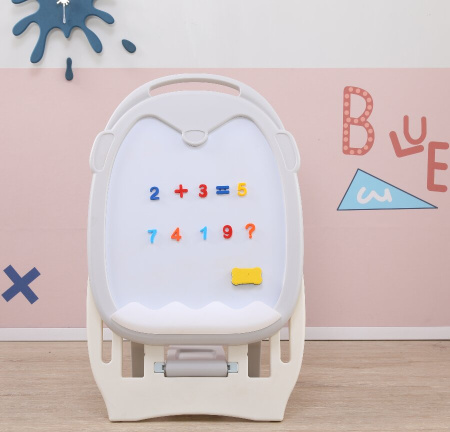 Развивающий детский мольберт UNIX Kids серый