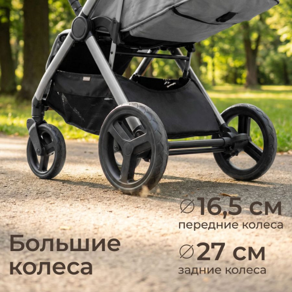 Коляска прогулочная UNIX Kids Vento Венто светло-серая