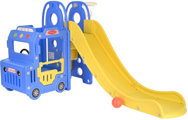 Горка с игровой зоной Cute Truck синяя Pituso