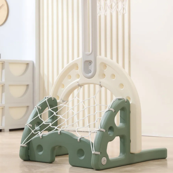 Баскетбольная стойка и хоккейные ворота UNIX Kids Dino (2 в 1)