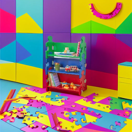Система хранения ПАЗЛ яркий KidKraft