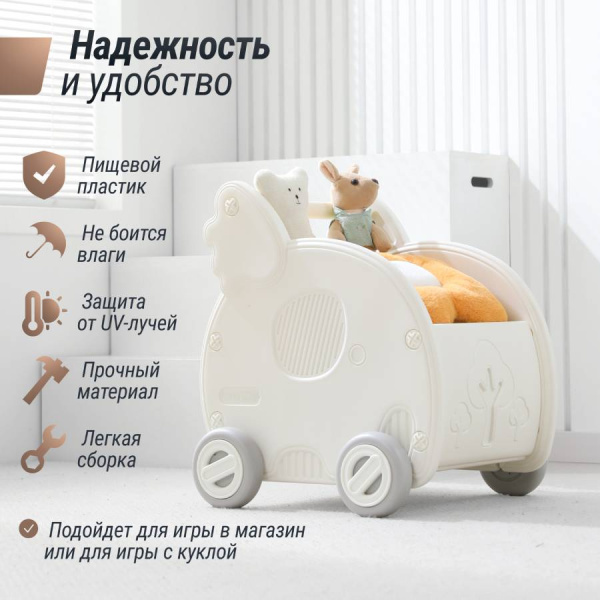 Тележка UNIX Kids Elephant White